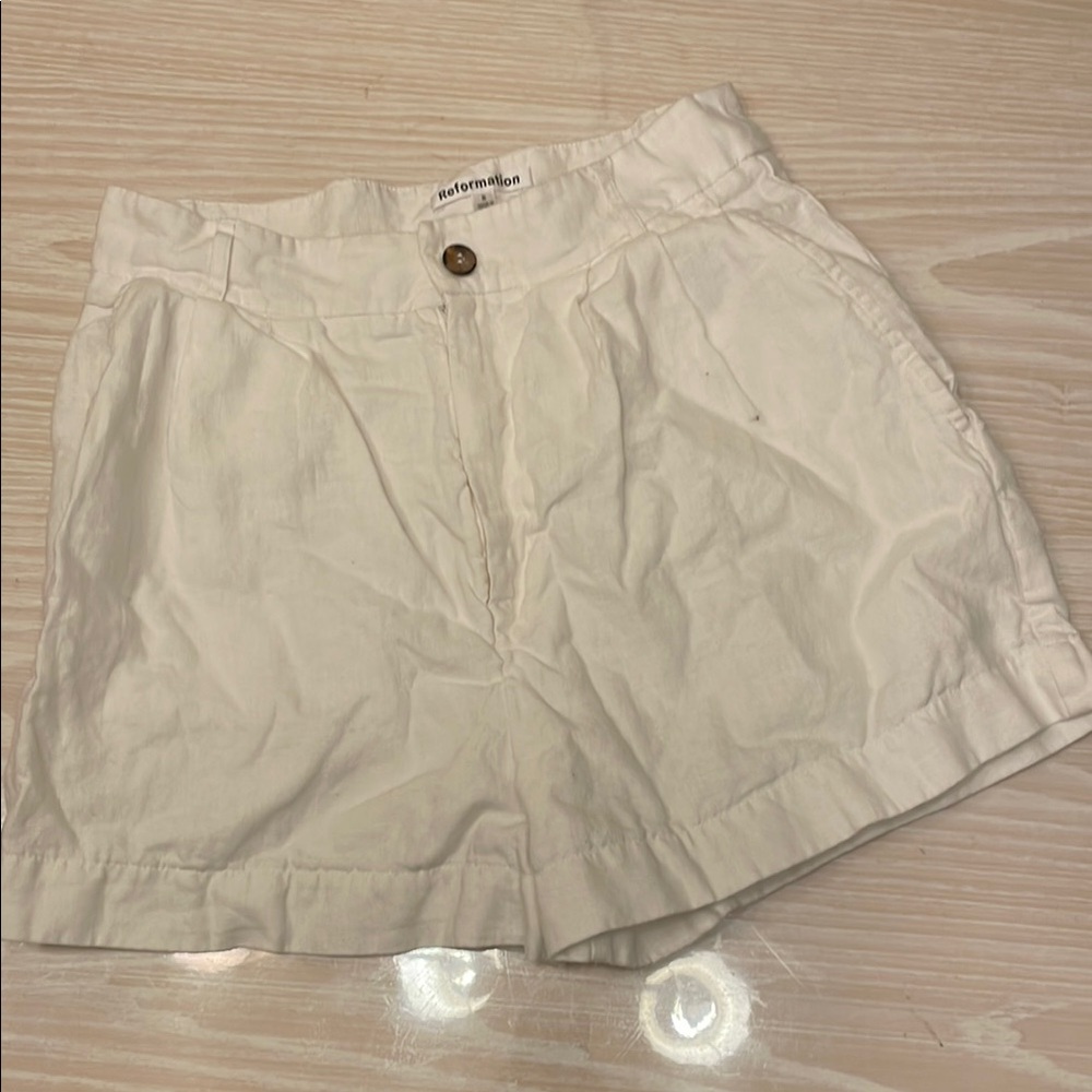 Reformation Women's White Shorts